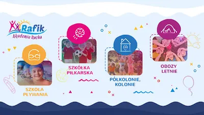 Akademia Ruchu Rafik UKS Jantar Przymorze Szkółka Piłkarska, Szkoła Pływania,, Kolonie i Obozy letnie